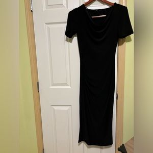 Flowy draped fitted dress Zara  size S